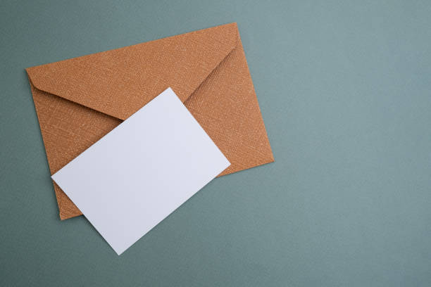 istock Paper envelopes on a light background. New mail, write a message. Send and receive mail. Postal delivery service. Empty envelope, empty space. Communication with people, paperwork. Envelope close-up 2168640495