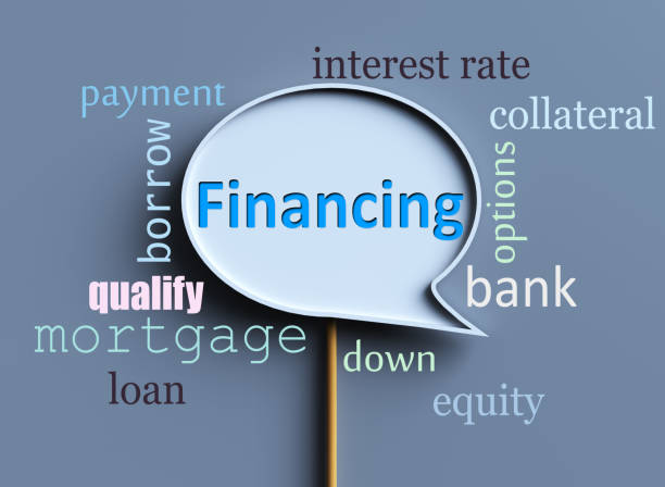 istock Financing word in holding speech bubble 2168645167