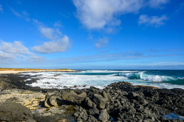 istock Waves at a beautiful volcanic landscape in Hawaii 2168655618