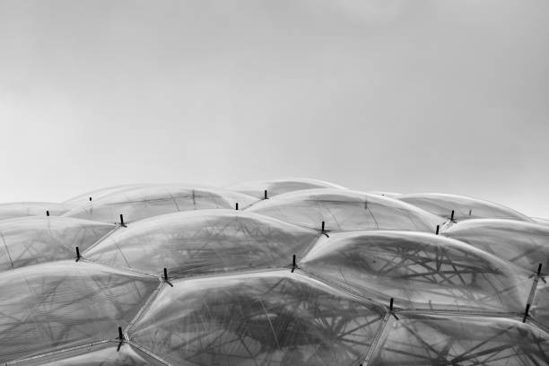 Geodesic biomes at the Eden Project in Cornwall, UK