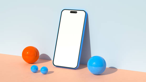 istock Modern Minimalist Smartphone Mockup for Elegant and High-Resolution Presentations. 3D Rendering 2168663078