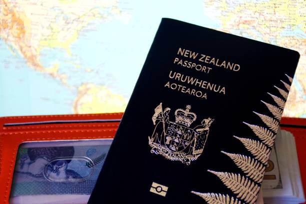 istock New Zealand Passports with World Map 2168671981