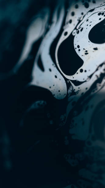 istock Soap foam bubble water oil texture emulsion dark 2168700603