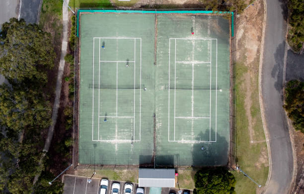 istock Tennis courts from above 2168700802