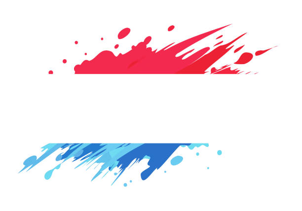 istock Luxembourg flag painted with Grunge brush stroke, watercolor flag 2168705834