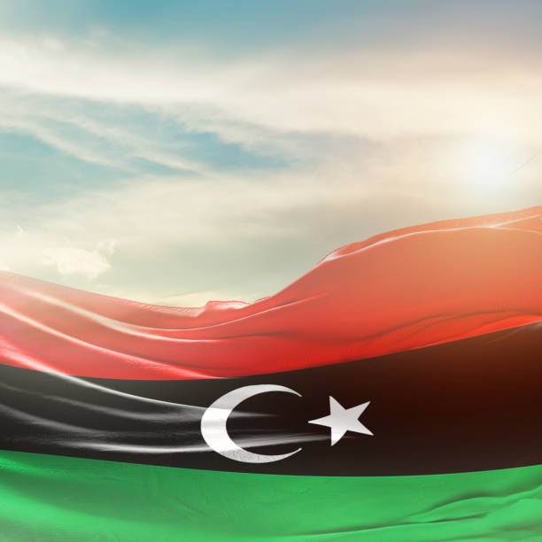 istock Libya national flag waving isolated on white background with clipping path. 2168714391