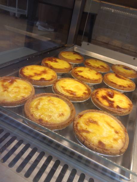 istock Portuguese egg tart with carmelized top on custard 2168714741