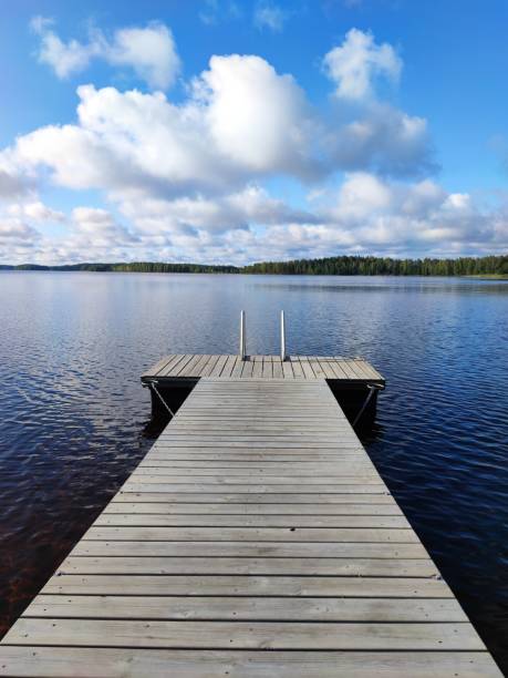 istock Small dock over lake in summer 2168716561