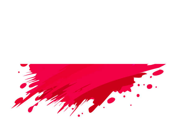 istock Poland flag painted with Grunge brush stroke, watercolor flag 2168719056