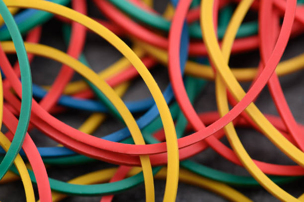 istock Colorful background texture intense joyful colors, rubber bands macro 2168732345