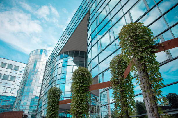 istock Modern Green Building on a sunny day (Voorburg SQM offices - coworking places) 2168733352