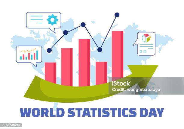 Data Calculation Cartoons National Statistics Day Vector Illustration Featuring Data Calculation ...