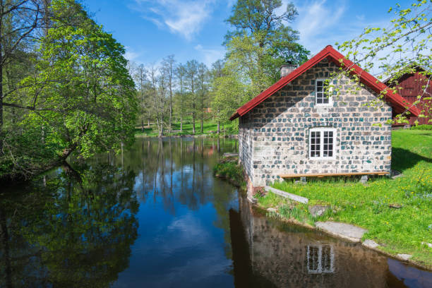 istock Old house of slag stone. 2168737360