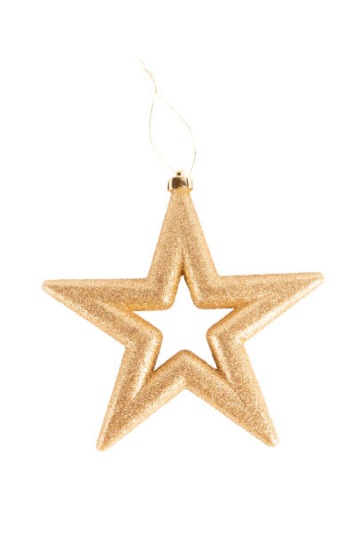 istock Christmas tree golden star isolated on white background 2168738484
