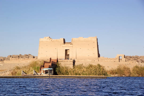 Temple of Kalabsha at Aswan, Egypt. The temple is an ancient Egyptian temple that was originally located 50 Km south of Aswan and relocated after the Aswan High Dam was built