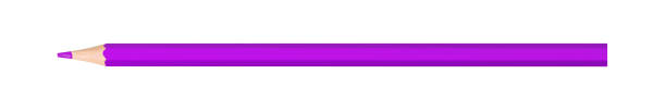 purple, violet colored pencil isolated on white background close up