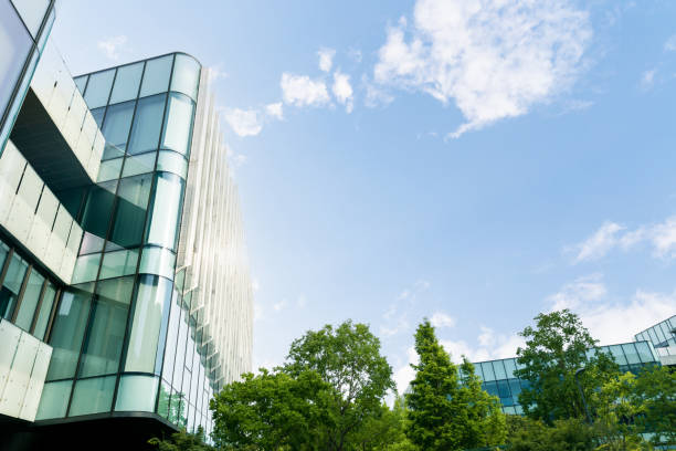 istock Bottom view of eco city 2168745064