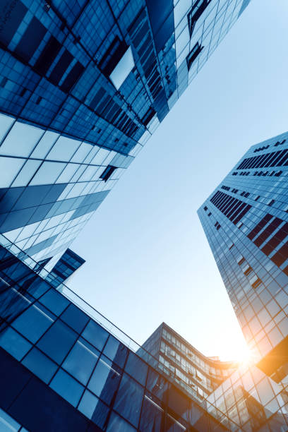 istock Modern Skyscrapers Reflecting Sunlight in Urban Cityscape 2168748010