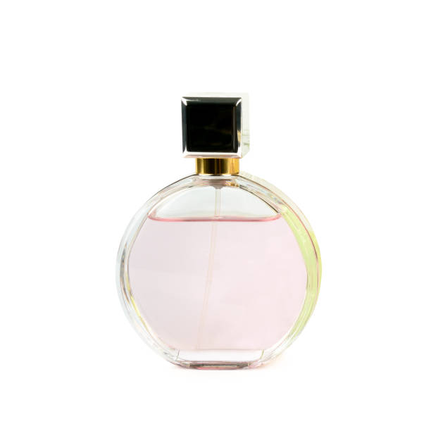 istock Perfume bottle with blank label, isolated on white. 2168765791