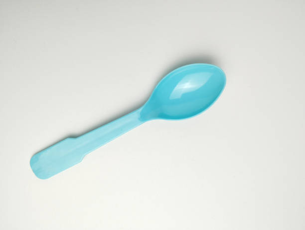 istock Baby Tosca plastic spoon isolated on white background. 2168767206