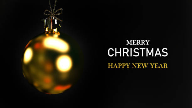 istock Merry Christmas background with gold Christmas ball, 3D rendering. 2168767993