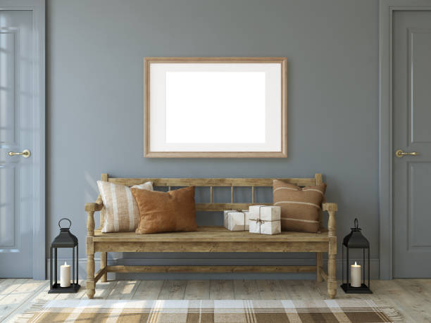 istock Christmas farmhouse entryway. 3d rendering 2168780818
