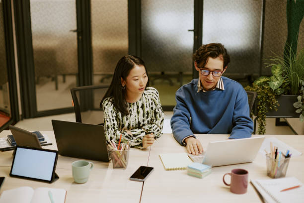 istock Young Man Working With New Employee 2168784703