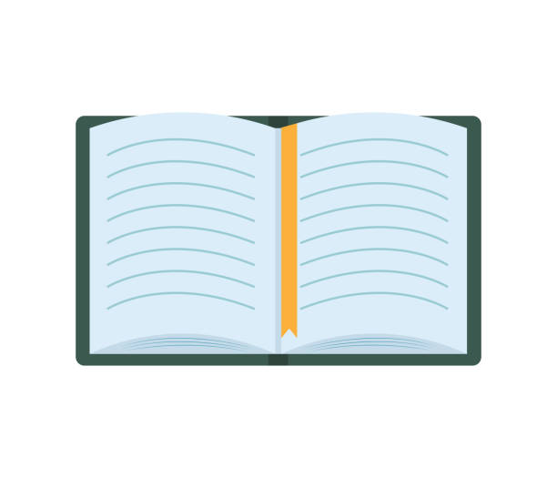 istock Flat book icon isolated on white background. Book with bookmark. School and office supplies. Vector graphics 2168786056