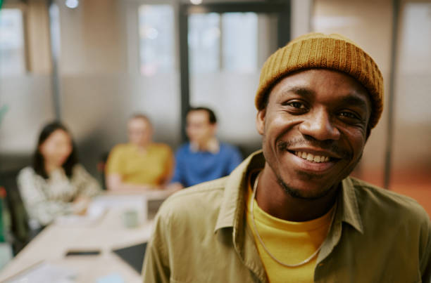 istock Cheerful Black Man In Modern Office 2168787207