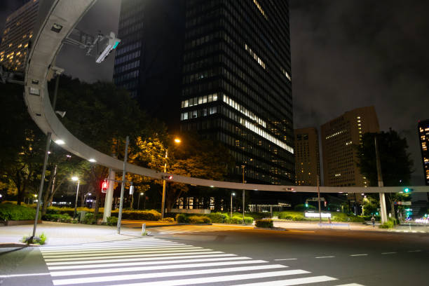 Urban city at night