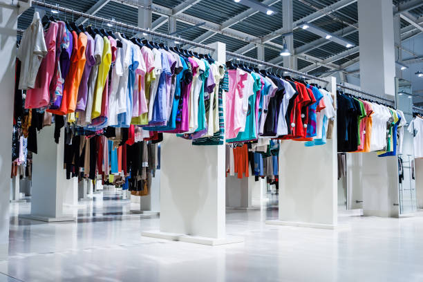 istock Big clothes luxury and fashionable outlet interior 2168789212