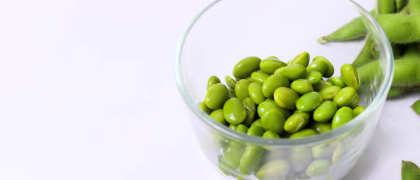 istock Fresh Edamame Beans in a Glass Bowl 2168796095