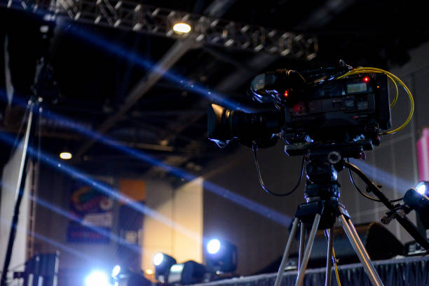 istock Video camera recording at concert event 2168804861