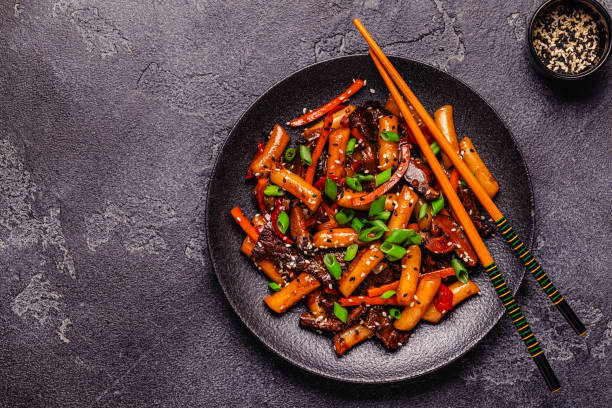 istock Tteokbokki ,Spicy Stir fried Rice Cake. 2168806408