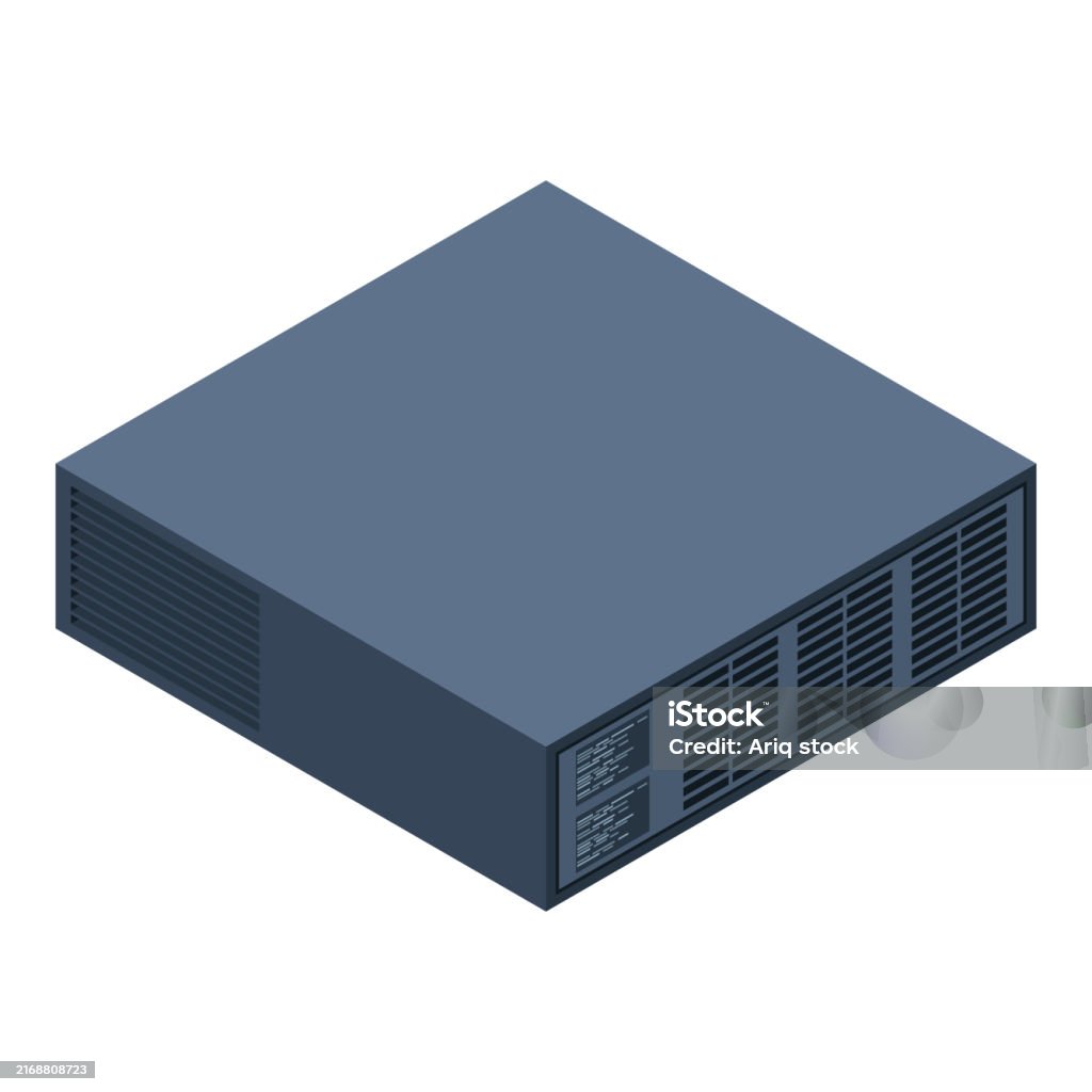 Isometric Server Server Racks Server Boxes Isolated Network Server Room ...