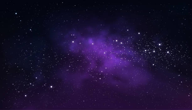 istock Space Starrry Night Sky Background,Star field with light in blue,purple,Nature Galaxy abstract cloud with Nebula,Universe filled and Milky Way,Horizon banner colorful fantasy cosmos,stardust 2168822399