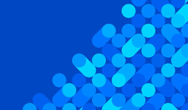 kék modern digitális absztrakt pixel háttér - kék háttér témájú stock illusztrációk