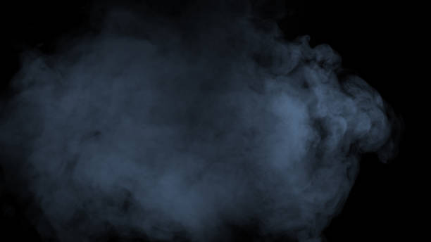 istock Blue and yellow steam on a black background. 2168829525