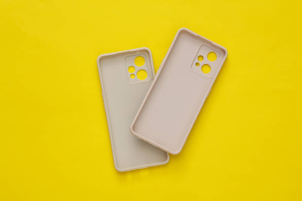 istock Protective cases for smartphones on a yellow background 2168839038