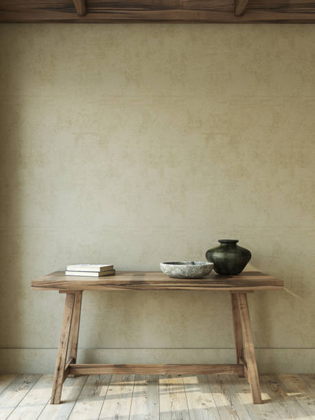 istock Wabi-sabi interior of entryway. 3d render. 2168844166