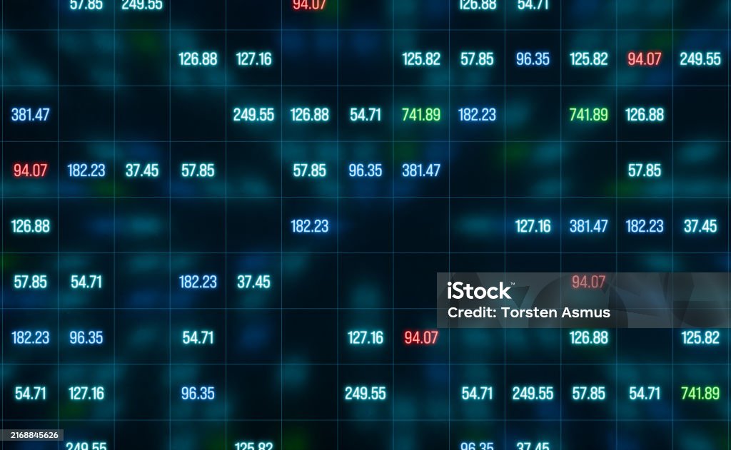 Numbers Background Frame Various Illuminated Numbers In A Wire Frame With Blurred Background ...