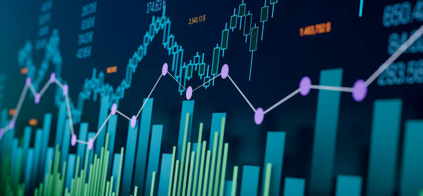 istock Abstract stock market and exchange concept with charts, graph and data. 2168846392