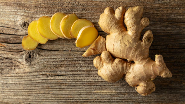 istock Ginger on a old wooden board. 2168853300