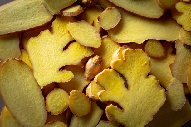 istock Close-up of fresh ginger slices. 2168853321