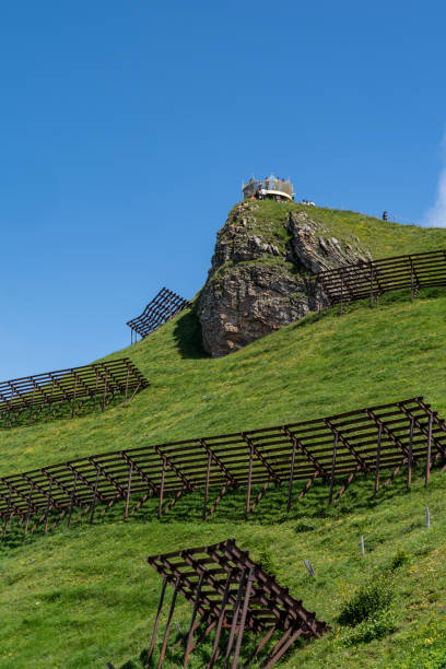 istock Royal Walk hike. Clouds obstruct the view at the Royal Walk viewpoint hike in Mannlichen Switzerland 2168854184