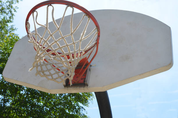 istock A basketball hoop with net 2168854528