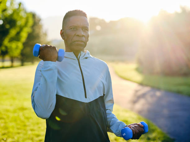 istock Mature Man Exercising in a Park in the Morning 2168854847
