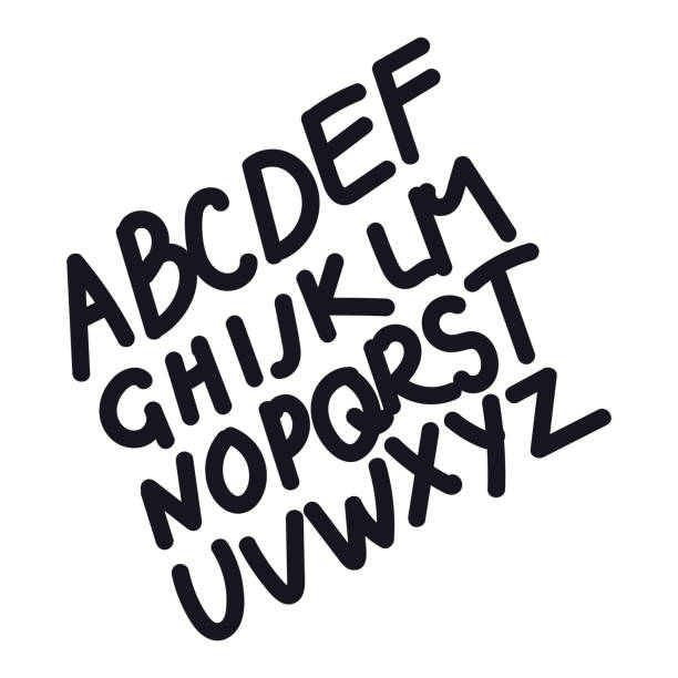 istock Alphabet doodle lettering. Hand drawn school quote. 2168862975
