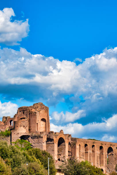 View of the Palatine Hill, Rome Italy