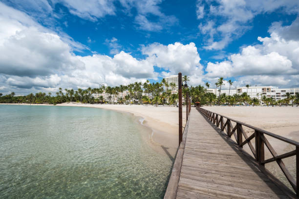 Pier at Juan Dolio beach. Dominican Republic